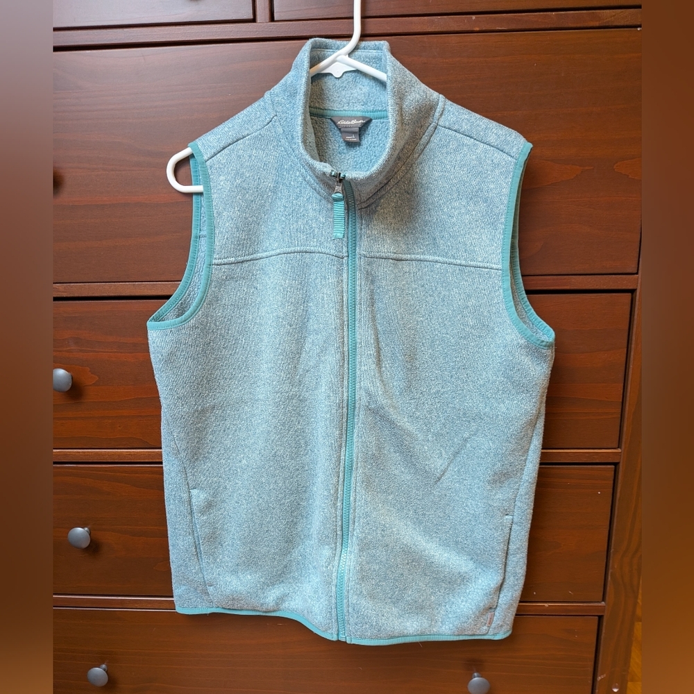 Eddie Bauer Real Sweater Fleece Vest Sz Large